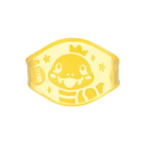 순금 뱀 돌반지 1g